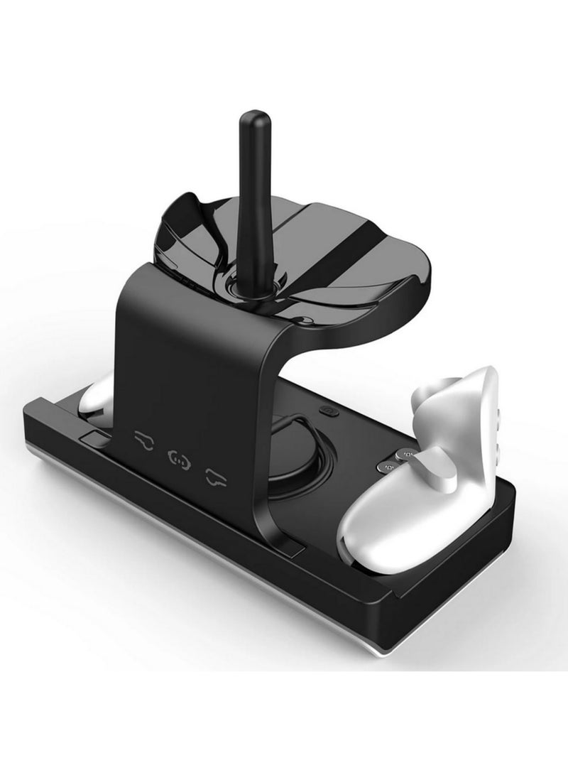 1PCS RGB Charging Dock for Meta Quest 3 Oculus VR Accessories Charger Station Controller Battery Pack Fit Elite Head Strap Black - Image 2